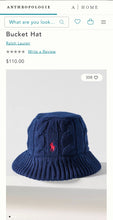 Load image into Gallery viewer, Ralph Lauren Polo Cable Knit Bucket Hat(MensTall)
