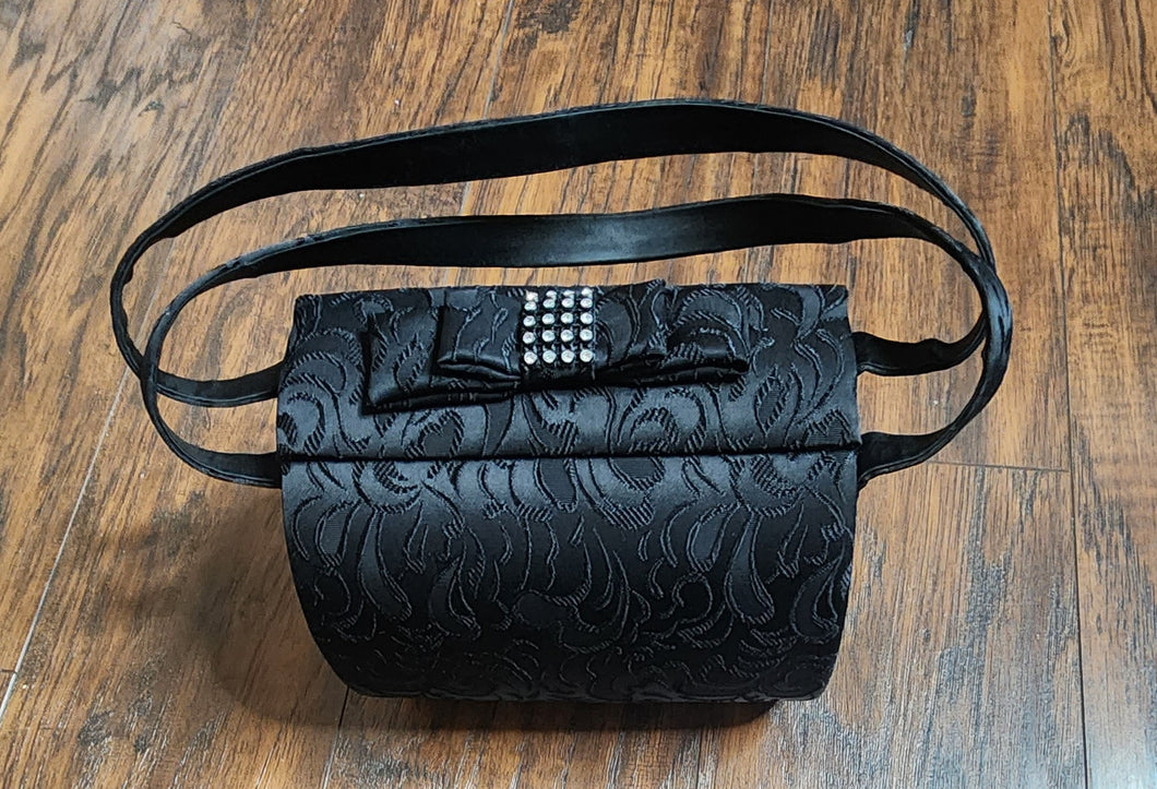 Black Silk 90's Barrel Box Purse