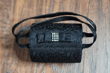 Load image into Gallery viewer, Black Silk 90&#39;s Barrel Box Purse
