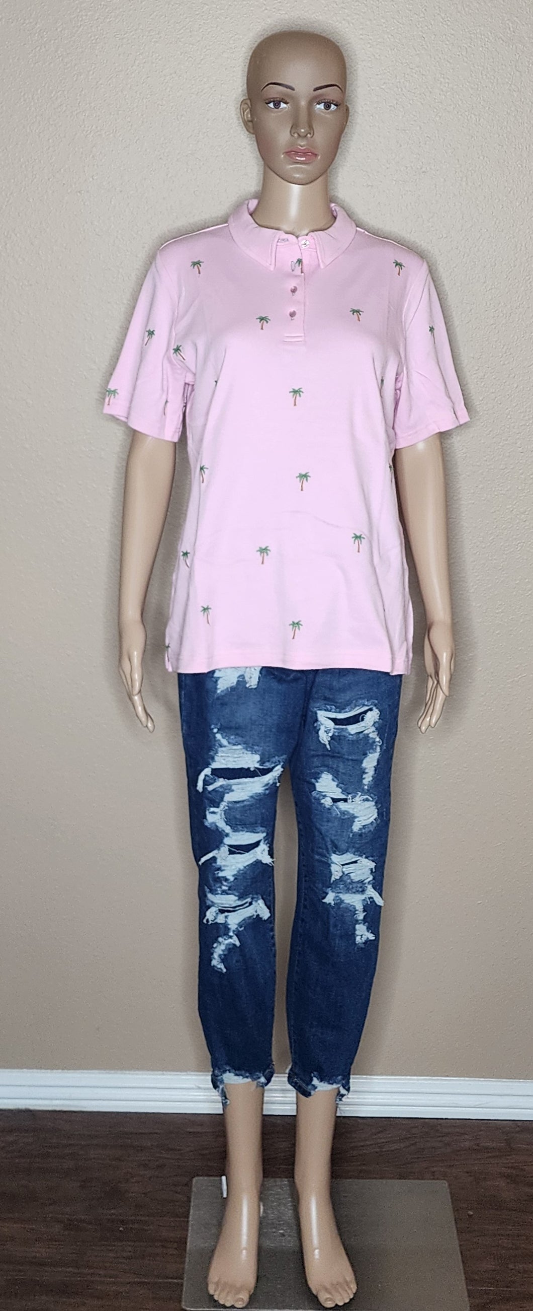 Studio Park Embroidered Polo Top(Med)