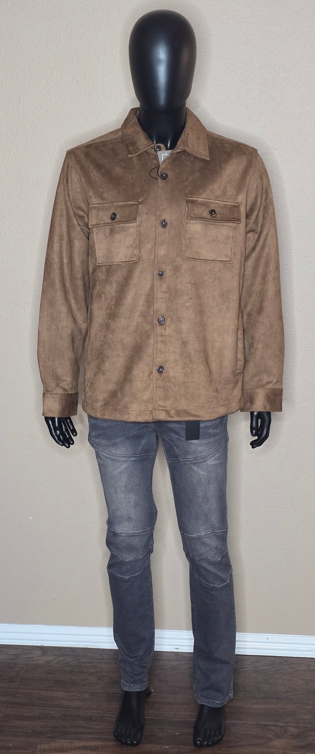 Ike Behar Faux Suede Jacket/Mens/Lrg