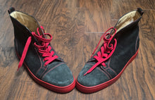 Load image into Gallery viewer, Christian Louboutin Red Bottom High-Top Suede Shoes(Mens13)(46)
