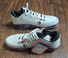 Load image into Gallery viewer, Converse All Star BB Jet Mid White Canvas Striped Shoes(Mens13.5)
