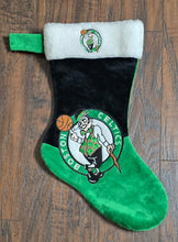 Load image into Gallery viewer, FOCO Forever Suede Style Boston Celtics Christmas Stocking!
