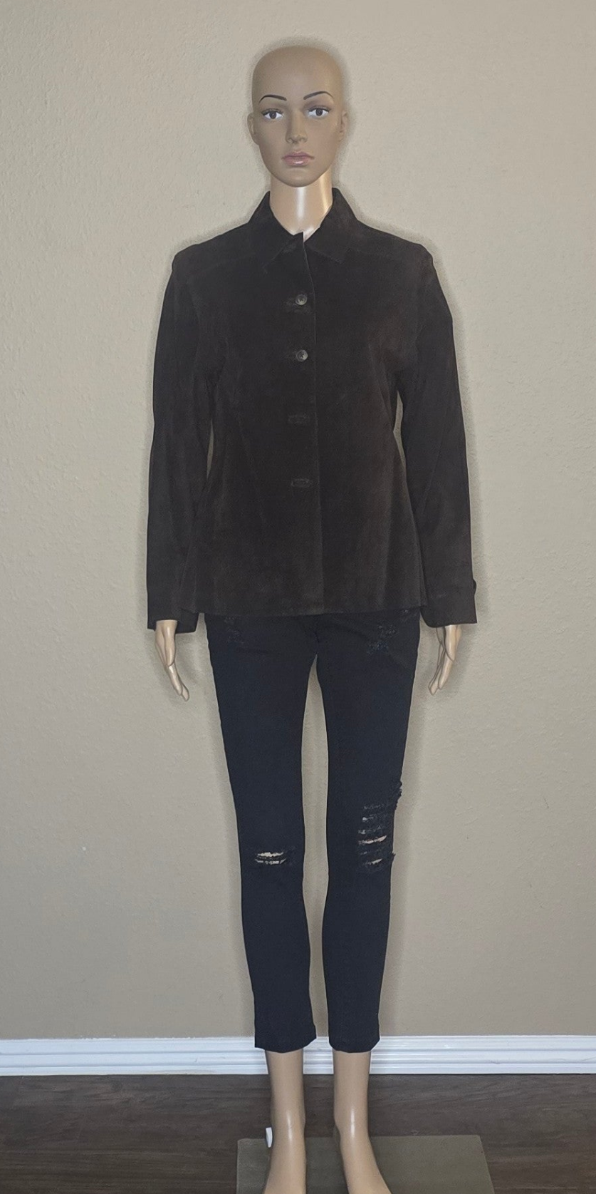 Valarie Stevens Suede Blouse Jacket(SizePM)