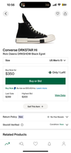 Load image into Gallery viewer, Converse DRKSTAR Hi Rick Owen&#39;s DRKSHDW Chuck Taylor&#39;s  Shoes/Mens13!
