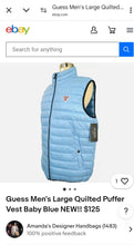 Load image into Gallery viewer, Guess Quilted Puffer Lightweight Vest/MensXXL!
