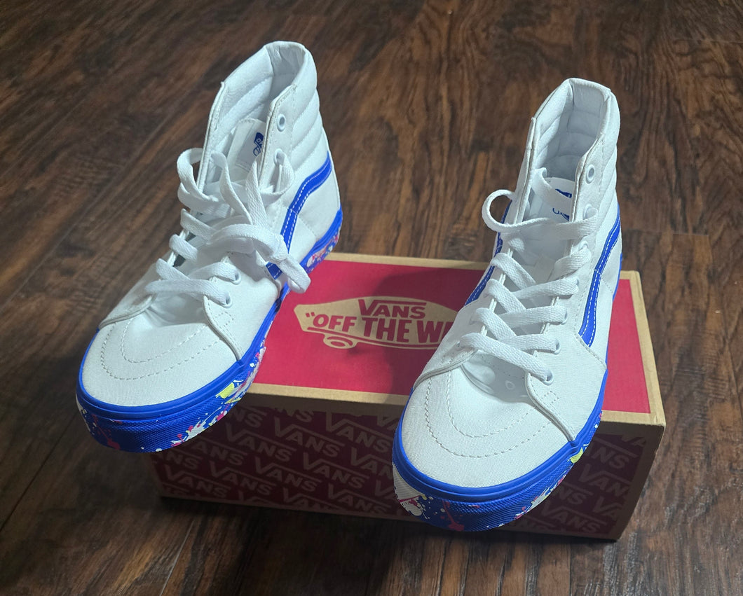 Vans SK8 Hi Paint Shoes/Mens 7)(Women's 8.5)!