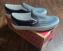 Load image into Gallery viewer, Vans Classic Slip-on TileBoard Black &amp; Blue Shoes(Mens7(W8.5)
