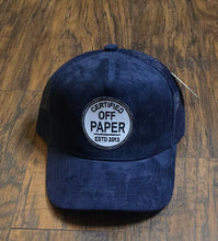 Load image into Gallery viewer, OFF PAPER Blue Suede Face SnapBack
