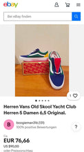 Load image into Gallery viewer, Vans Old School Yatch Clubs Shoes(8W)
