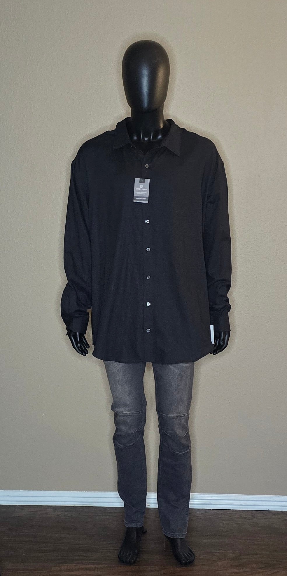 Van Hausen Long-Sleeve Button-Down Shirt(Mens3XL)