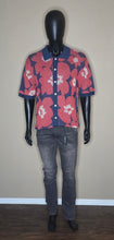 Load image into Gallery viewer, Massive Luxury Shortsleeved Floral Print Button-Down Sweater(MensLrg)
