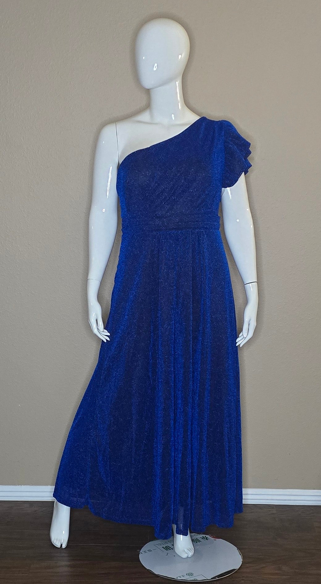 Giffniseti PAP 22 Raccolta Carta Blue Sequin Gown Dress(Size2XL)