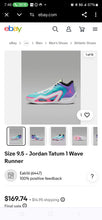 Load image into Gallery viewer, Jordan Tatum 1 &quot;Wave Runner&quot;Shoes(Mens12)
