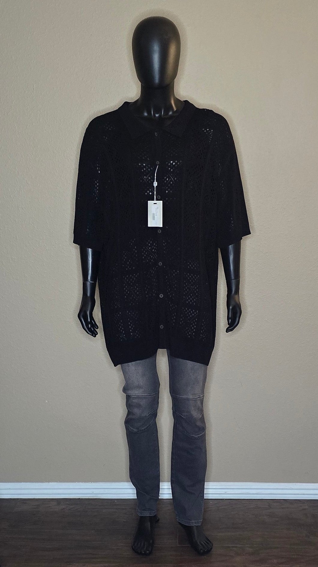 Stacey Adams (Big & Tall) 100% Rayon Shortsleeved Shirt(Mens4XL)