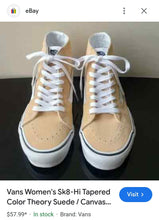 Load image into Gallery viewer, Vans High-Top Vanilla Custard Shoes(10W)
