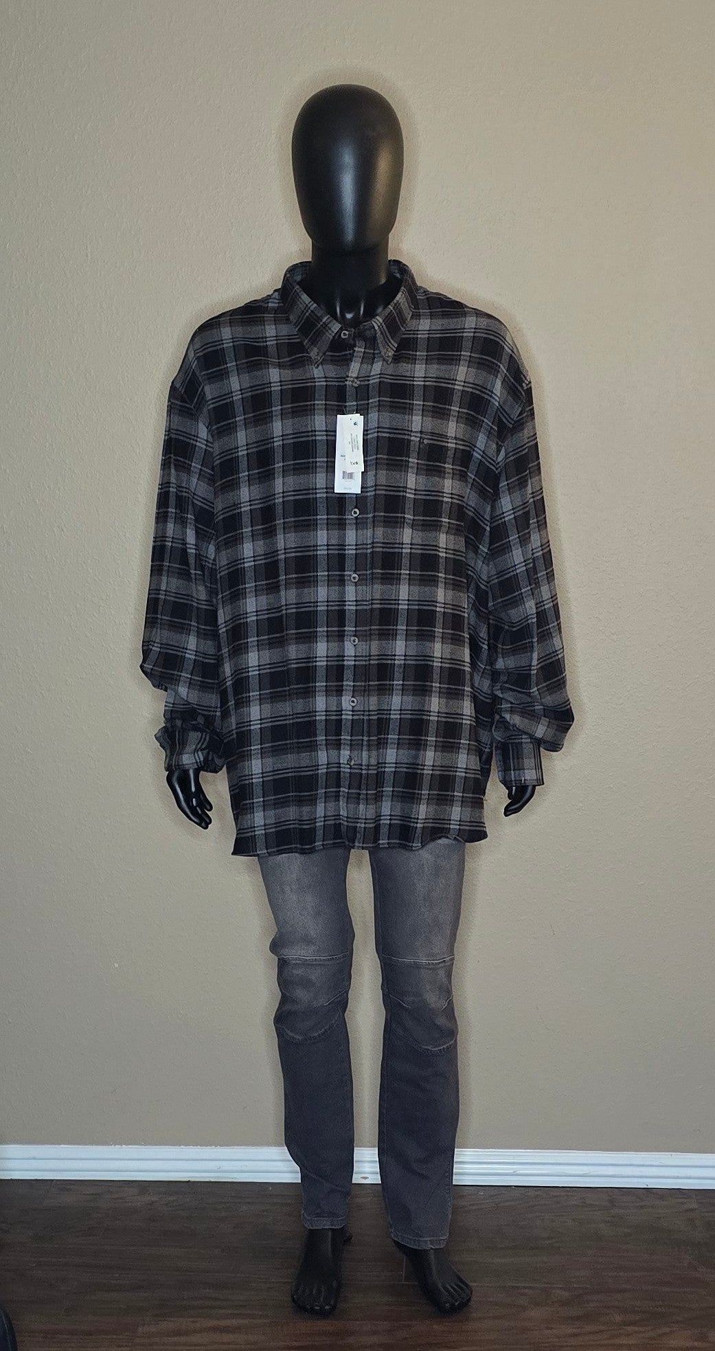 Saddlebred Long-Sleeve Button-Down Shirt(Mens4X)