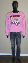 Load image into Gallery viewer, Gucci Pink Unisex Logo Letter Cat Print Old Broken Hole Cotton Sweatshirt(MensLrg175/100A)

