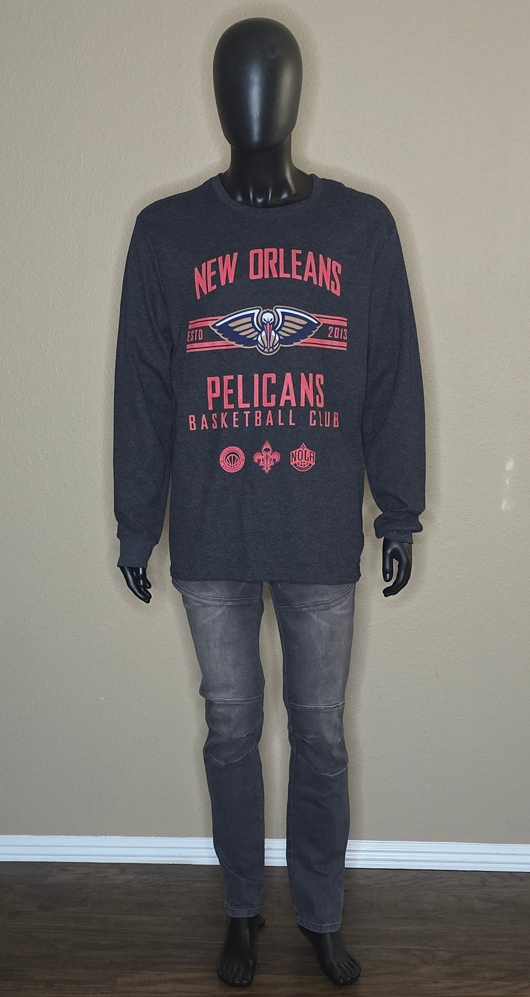 NBA APPAREL N O Pelicans Long-Sleeve(MensXL)