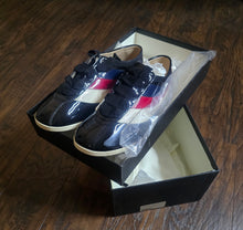 Load image into Gallery viewer, GUCCI Falacer Hebron Web Patent Leather Shoes(MensUS9)
