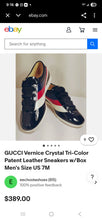 Load image into Gallery viewer, GUCCI Falacer Hebron Web Patent Leather Shoes(MensUS9)
