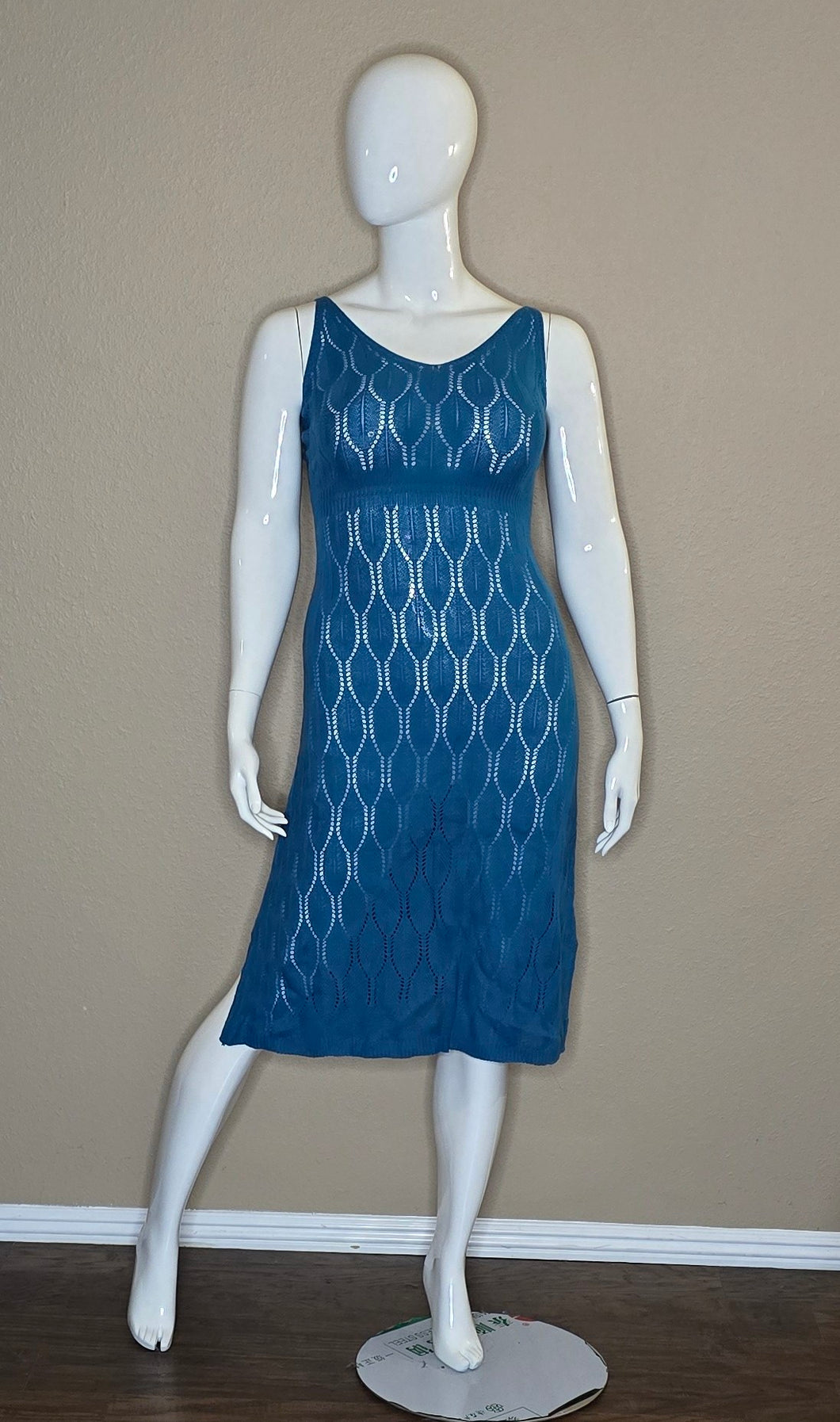 Sexy Sleeveless Knitted Long Dress Beach Bikini(Size Lrg)