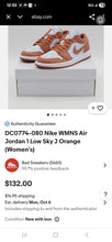 Load image into Gallery viewer, Nike Air Jordan 1 Low Sky J Orange Shoes(11W)9.5M)
