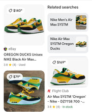 Load image into Gallery viewer, Nike OREGON DUCKS AIRMAX Shoes(Mens9)
