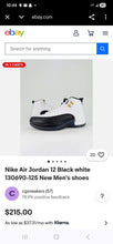 Load image into Gallery viewer, Nike Air Jordan 12 Black &amp; White Shoes(Mens10.5)
