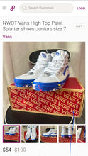 Load image into Gallery viewer, Vans SK8 High-Top Paint Splatter Shoes(Mens7)(Women's 8.5)
