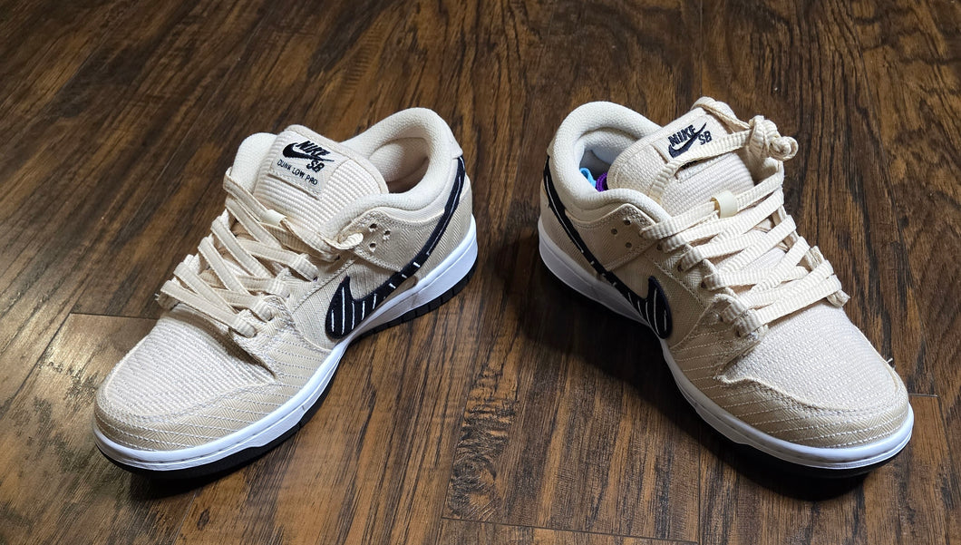 Nike Albino & Preto x Dunk low SB jiu'jitsu'Shoes(Mens(5)&(7.5)
