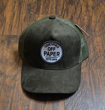 Load image into Gallery viewer, OFF PAPER Green Suede Face SnapBack Cap
